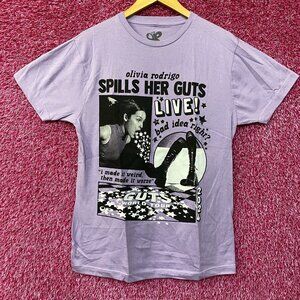 Olivia Rodrigo Spills Her Guts Live Purple T-Shirt Large